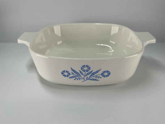 Vintage Corning Ware in Blue Cornflower and Labeled 1Qt C 17
