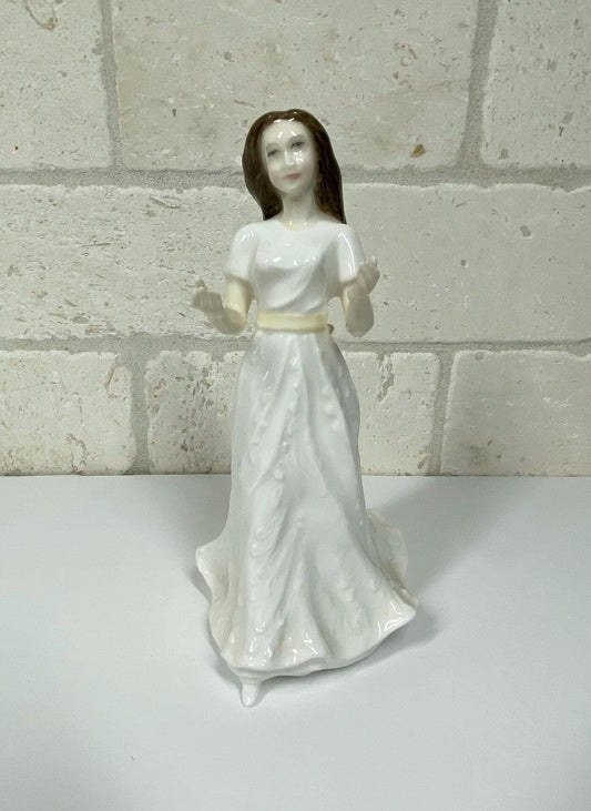 Vintage Figurine by Royal Doulton, Sentiments Greetings, Hand-Decorated in England.