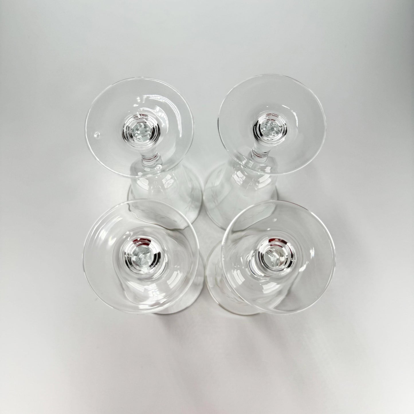 Vintage Sherry Glasses with Etched Willow Moon Design by Pioneer Japan Set of 8