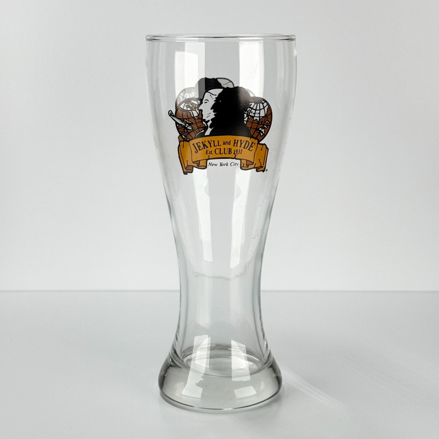 Vintage Pilsner Beer Souvenir Glass of Jekyll and Hyde Est. Club New York City