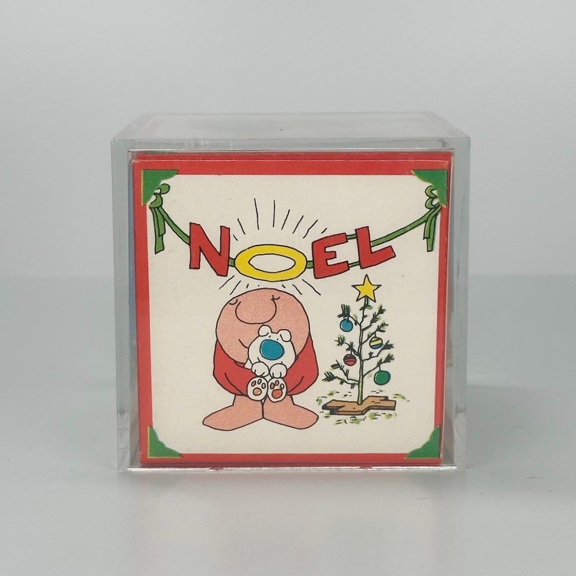 Vintage Photo Cube with Ziggy Christmas Greeting Photos