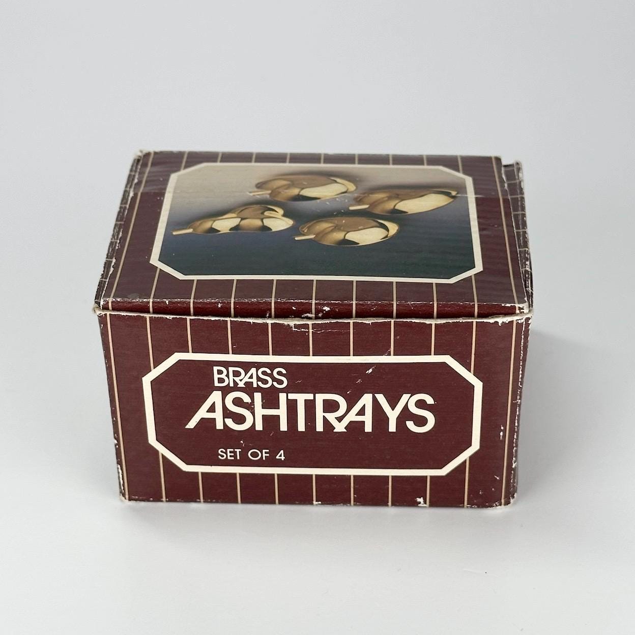 Vintage Brass Ashtrays in Fruit Shapes of Pear, Plum, Apple, and Peach
