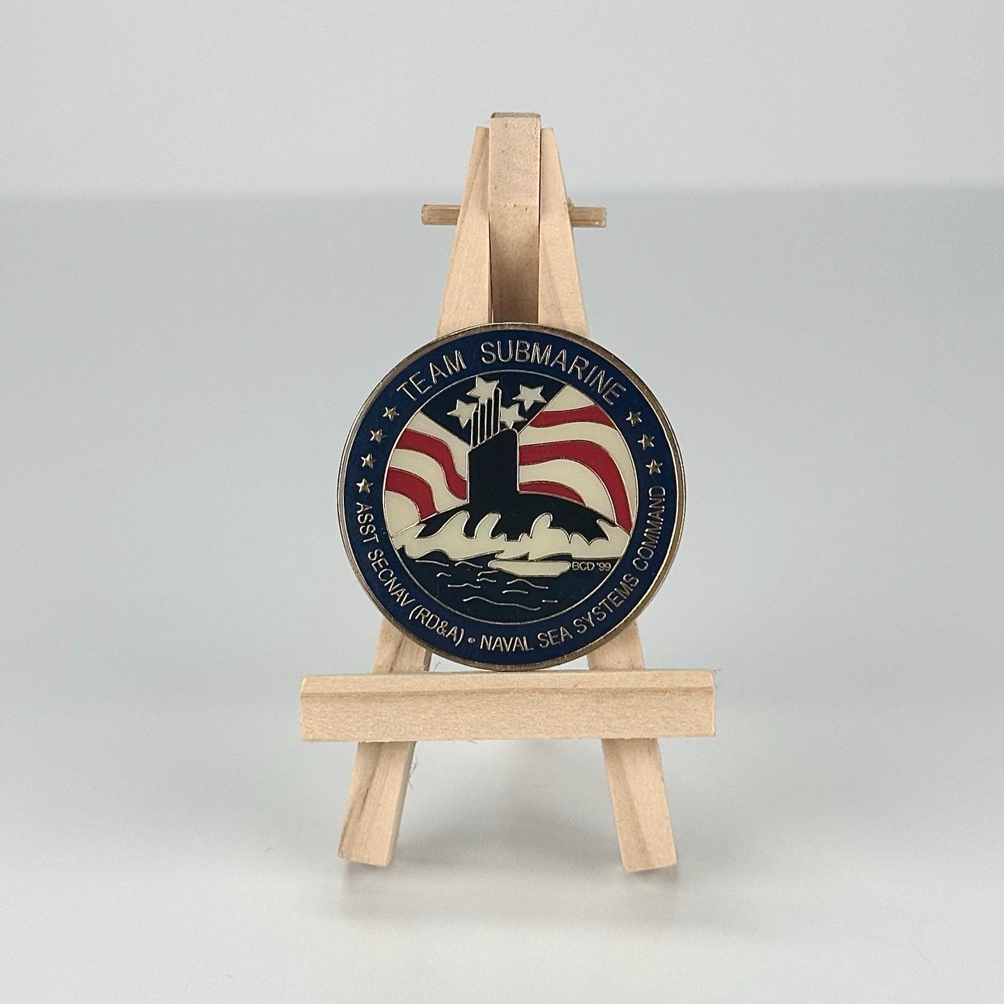 Vintage Navy Challenge Coin that Reads Team Submarine Navel Sea Systems Command