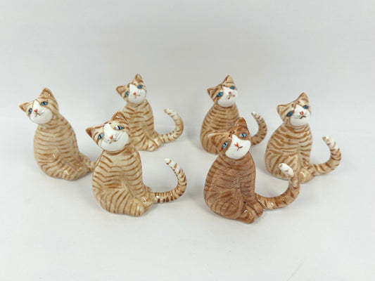 Vintage Ring Holder of Orange Tabby Cat Made of Fine Bone China in Philippines