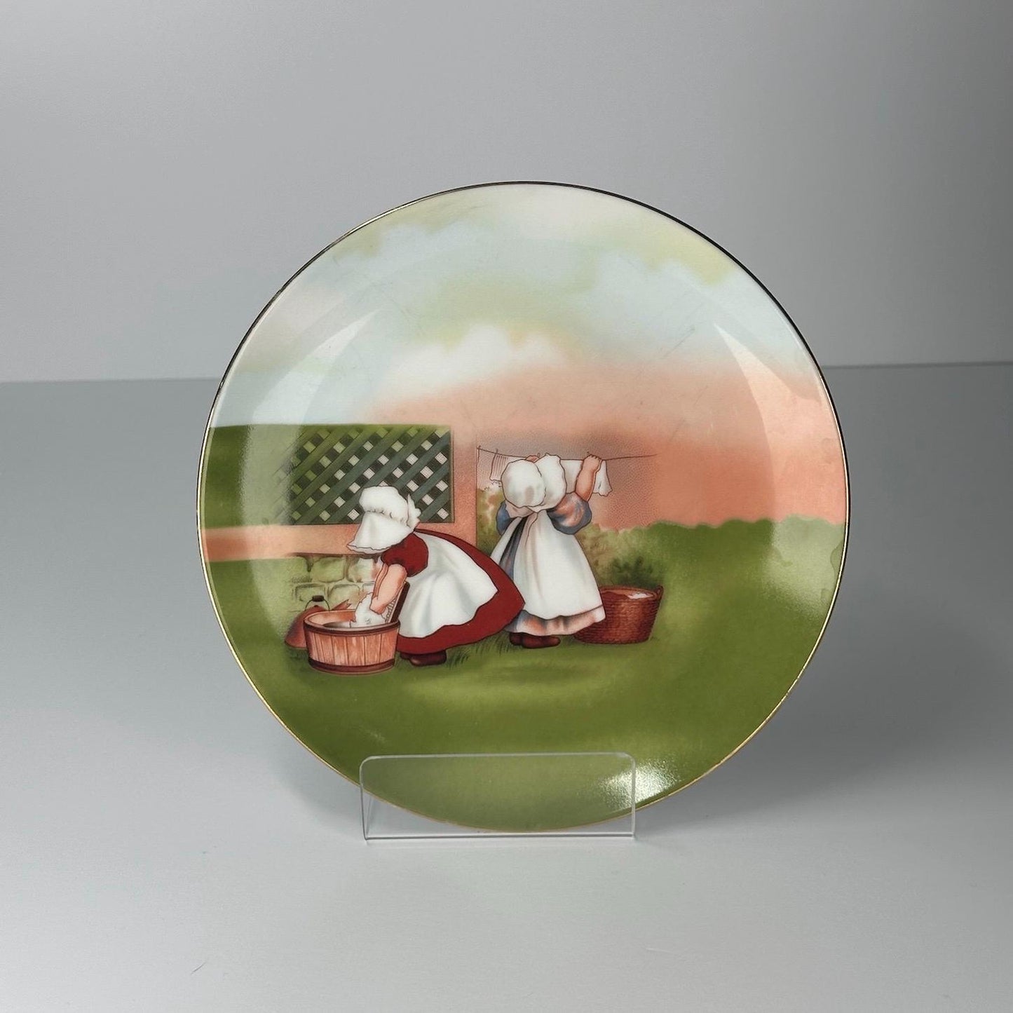Vintage Collector's Plates of The Sun-Bonnet Babies Numbered and Made in Germany Set of 7