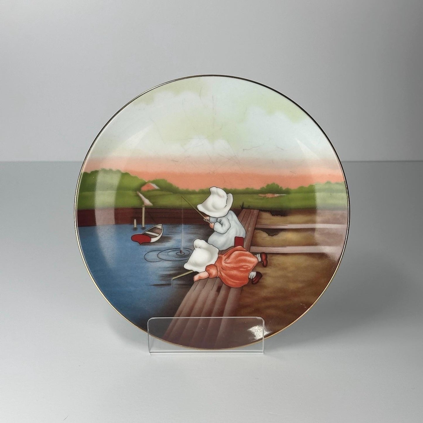 Vintage Collector's Plates of The Sun-Bonnet Babies Numbered and Made in Germany Set of 7