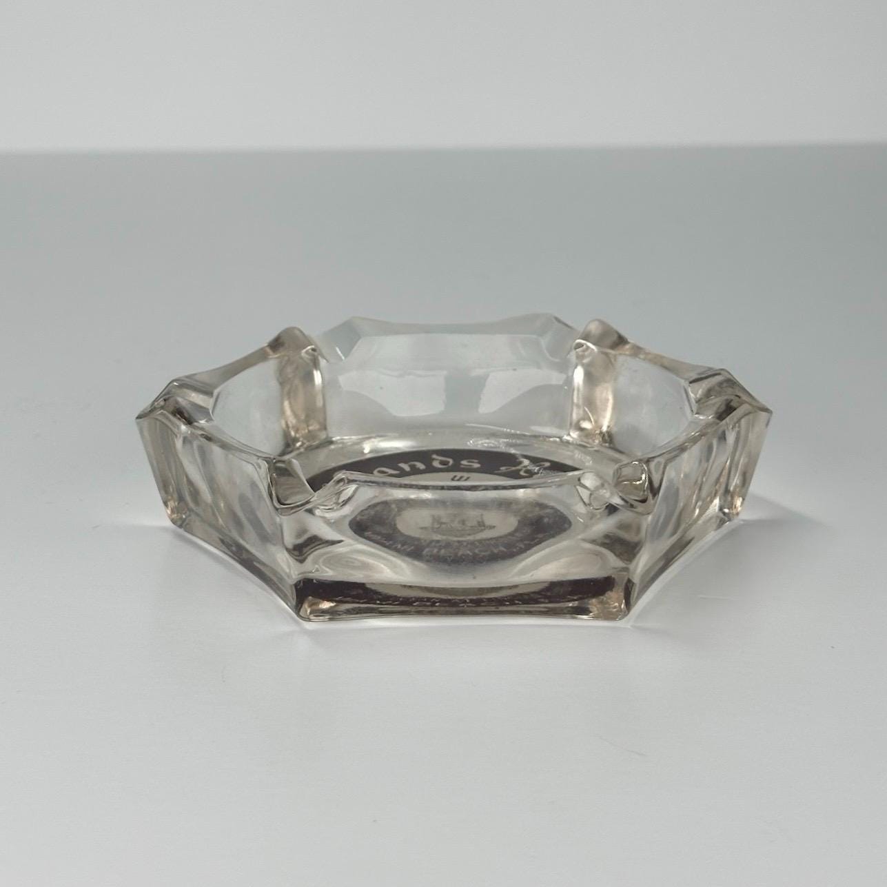 Vintage Souvenir Glass Ashtray of The Sands Hotel in Miami Beach, FL