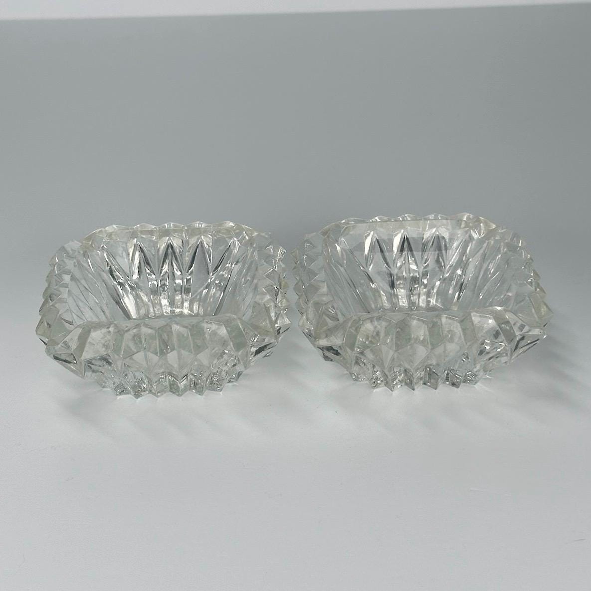 Vintage Salt Cellars Crystal-Cut and Made in Germany by Rossini Set of 2