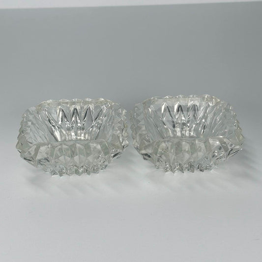 Vintage Salt Cellars Crystal-Cut and Made in Germany by Rossini Set of 2