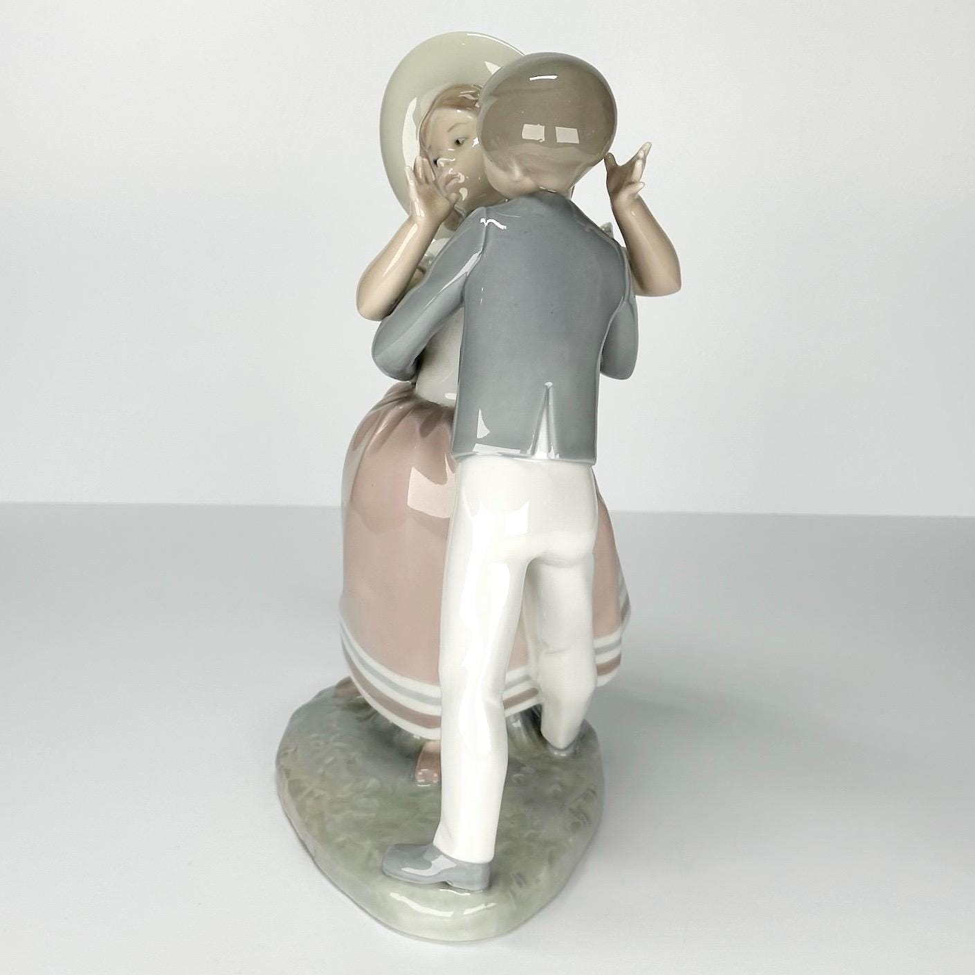 Vintage Porcelain Figurine of Boy and Girl Dancing by Lladro "Waltz Time"