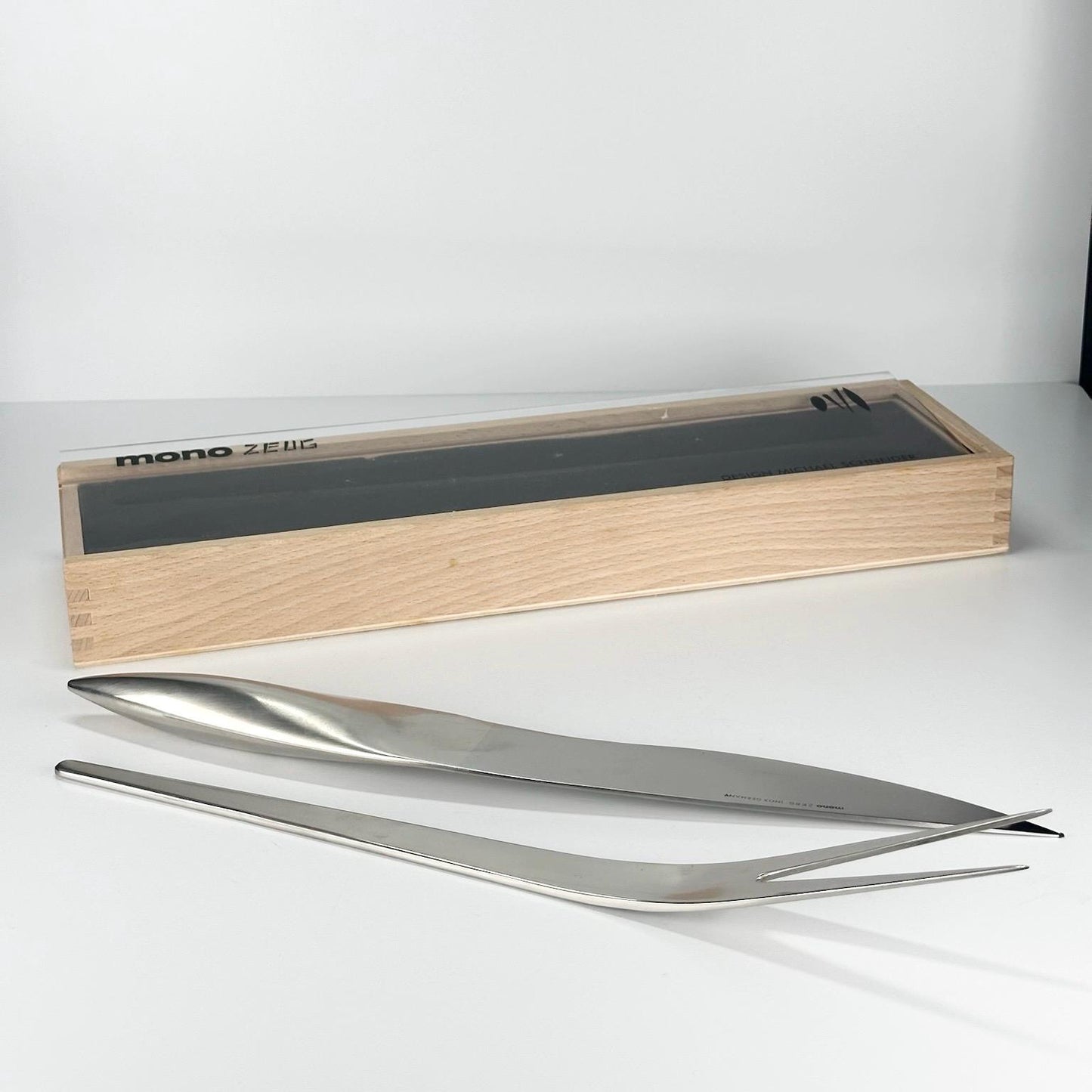 Vintage Carving Set in Oringinal Box and Made by Mono Zeug Michael Schneider Design