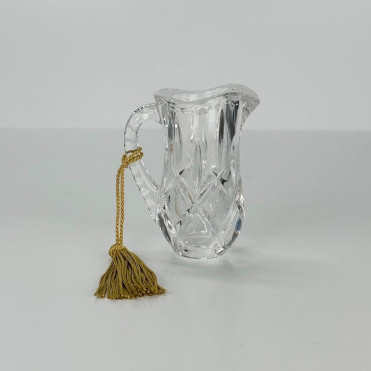 Vintage Miniature Ornament of a Crystal Pitcher with Tassel by Gorham and Made in Germany