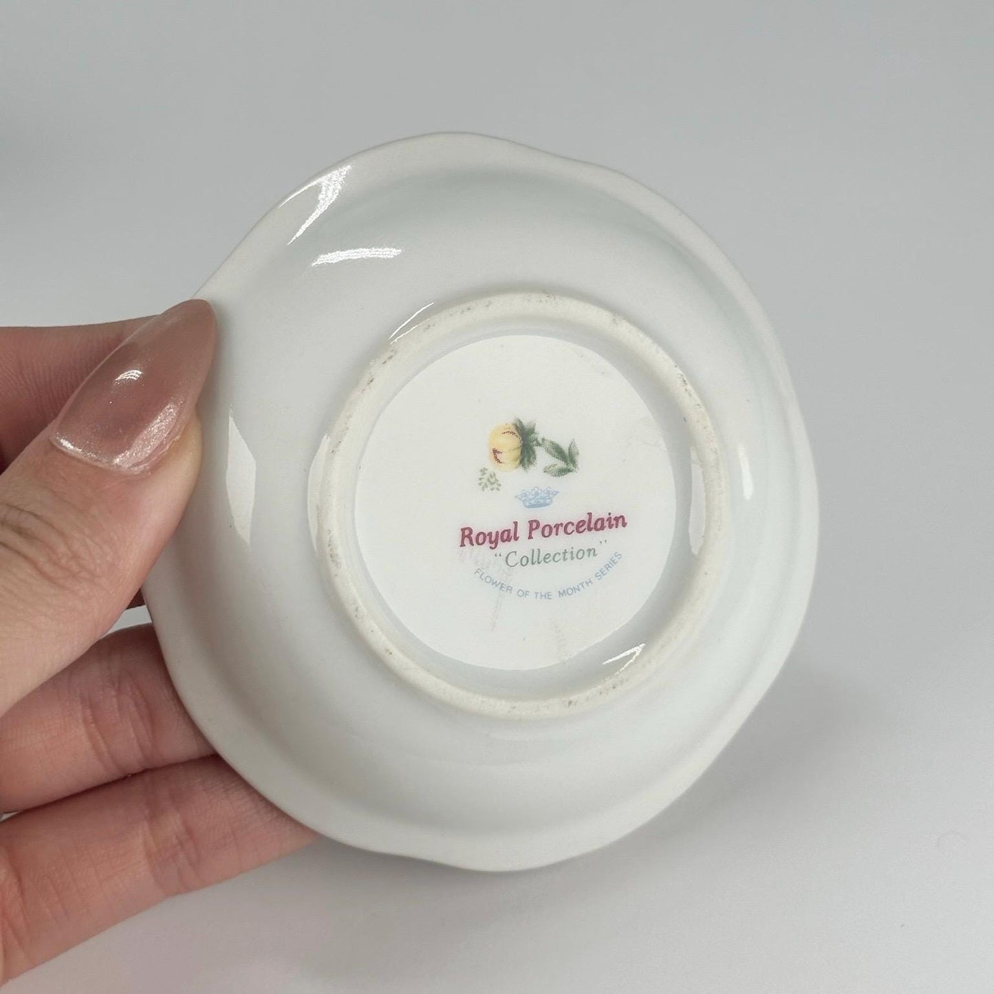 Vintage Floral Espresso Cup and Saucer by Royal Porcelain and September Series