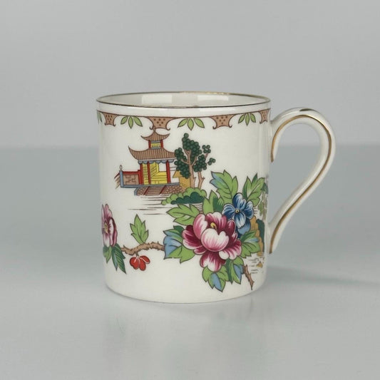 Vintage Tea Cup or Demitasse with Floral Design Made by Pagoda Staffordshire England