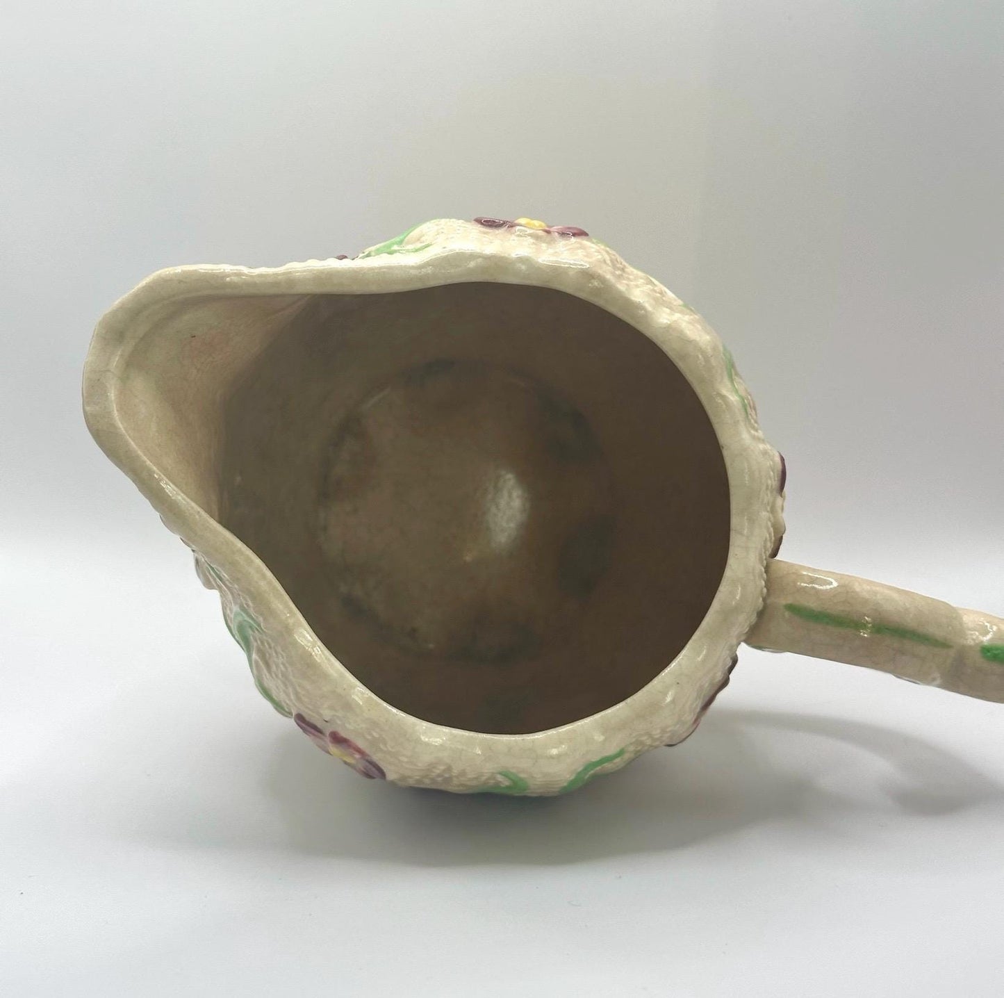 Vintage Pitcher with Victorian Muave Floral Design Made in Japan