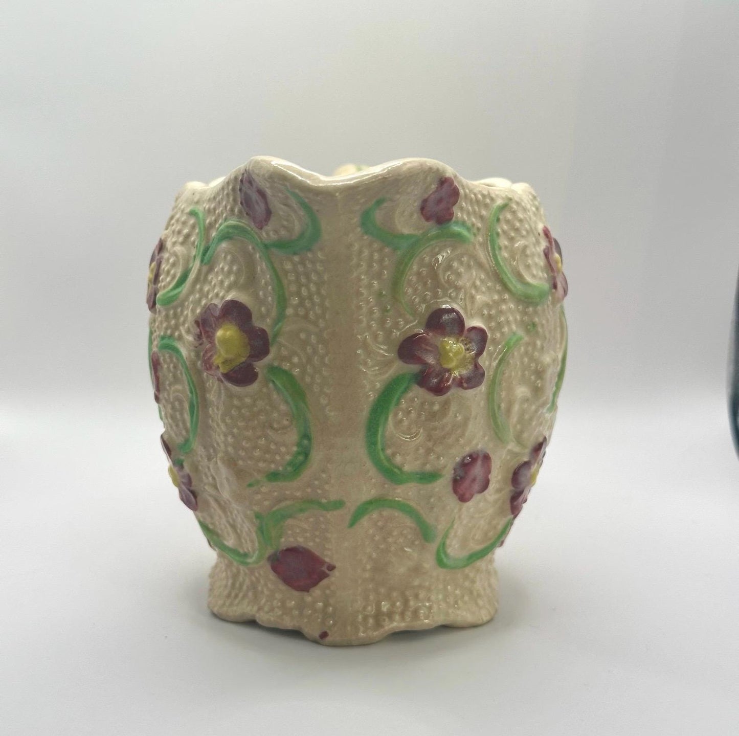 Vintage Pitcher with Victorian Muave Floral Design Made in Japan