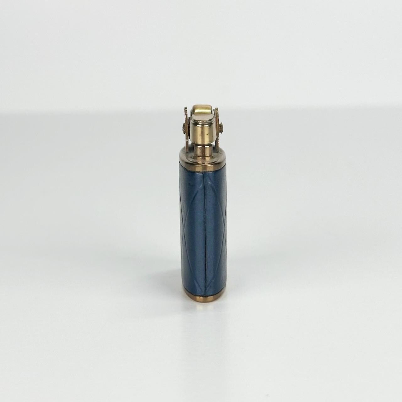 Vintage Lighter with Fleur-de-lis Design and Leather Wrapped Made by Buxton in Japan