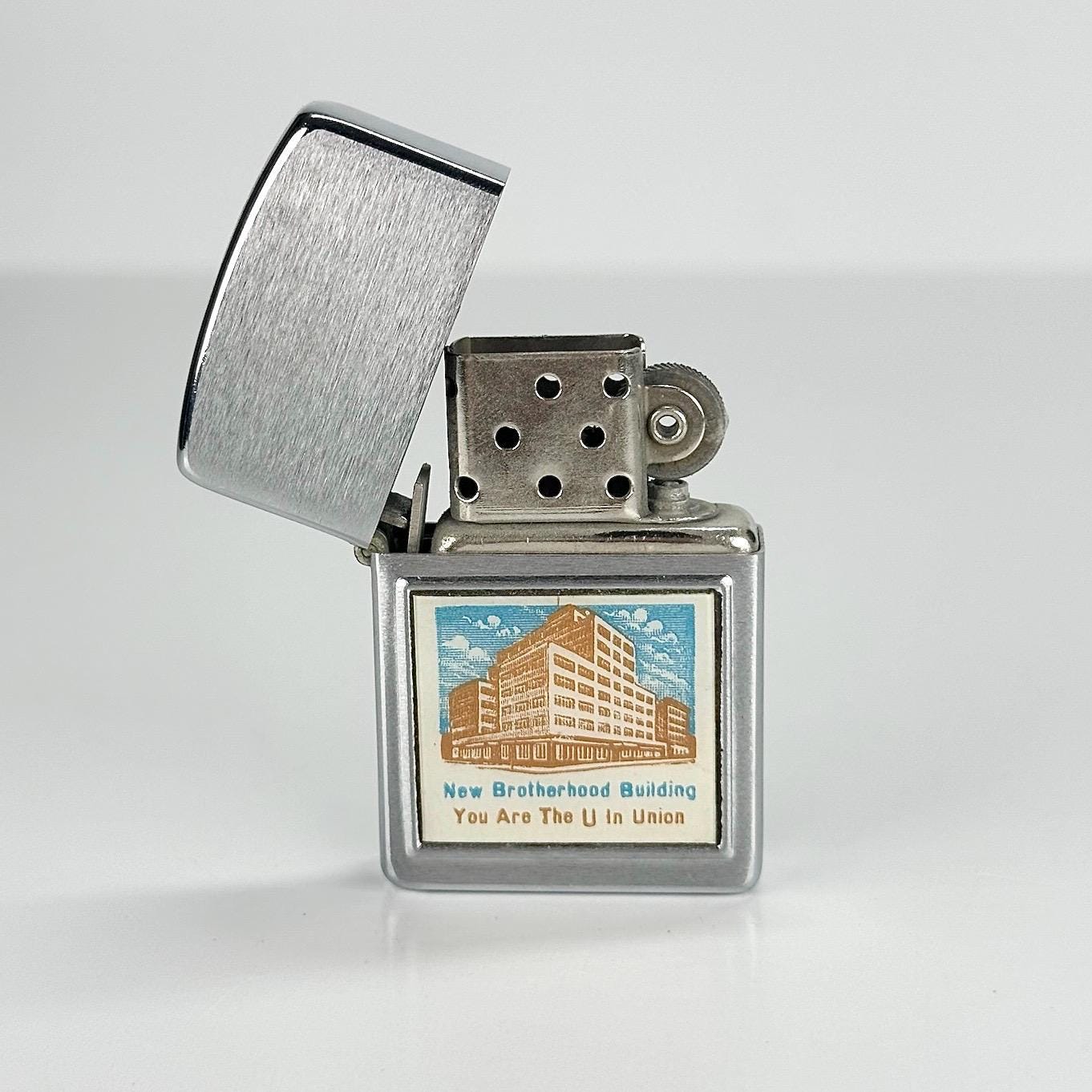 Vintage Lighter with International Brotherhood of Boilermaker's Building by Ritepoint