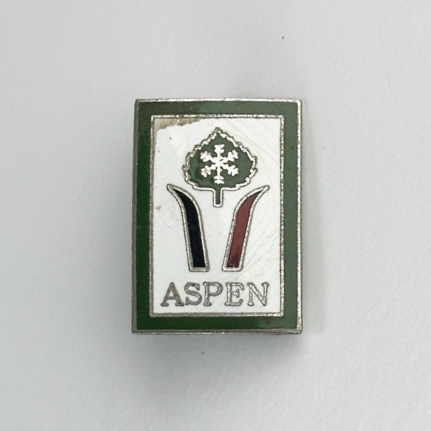 Vintage Brooch or Pin that Reads Aspen with Ski Design