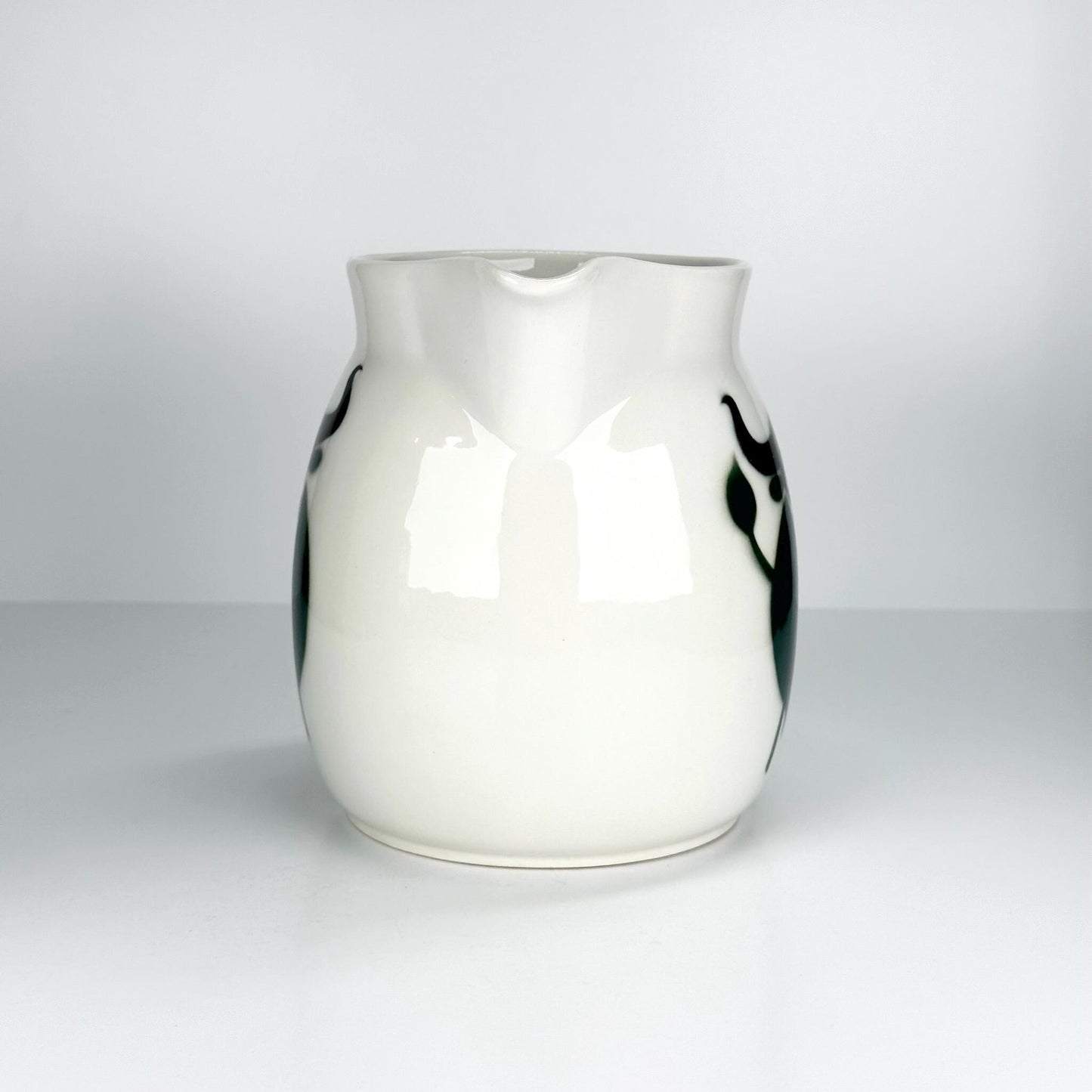 Vintage Pitcher with a Green Bull and Made in Finland by Arabia