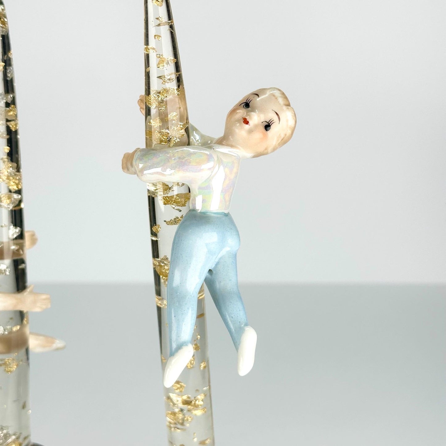 Vintage Ceramic Candle Huggers of Ballet Dancers