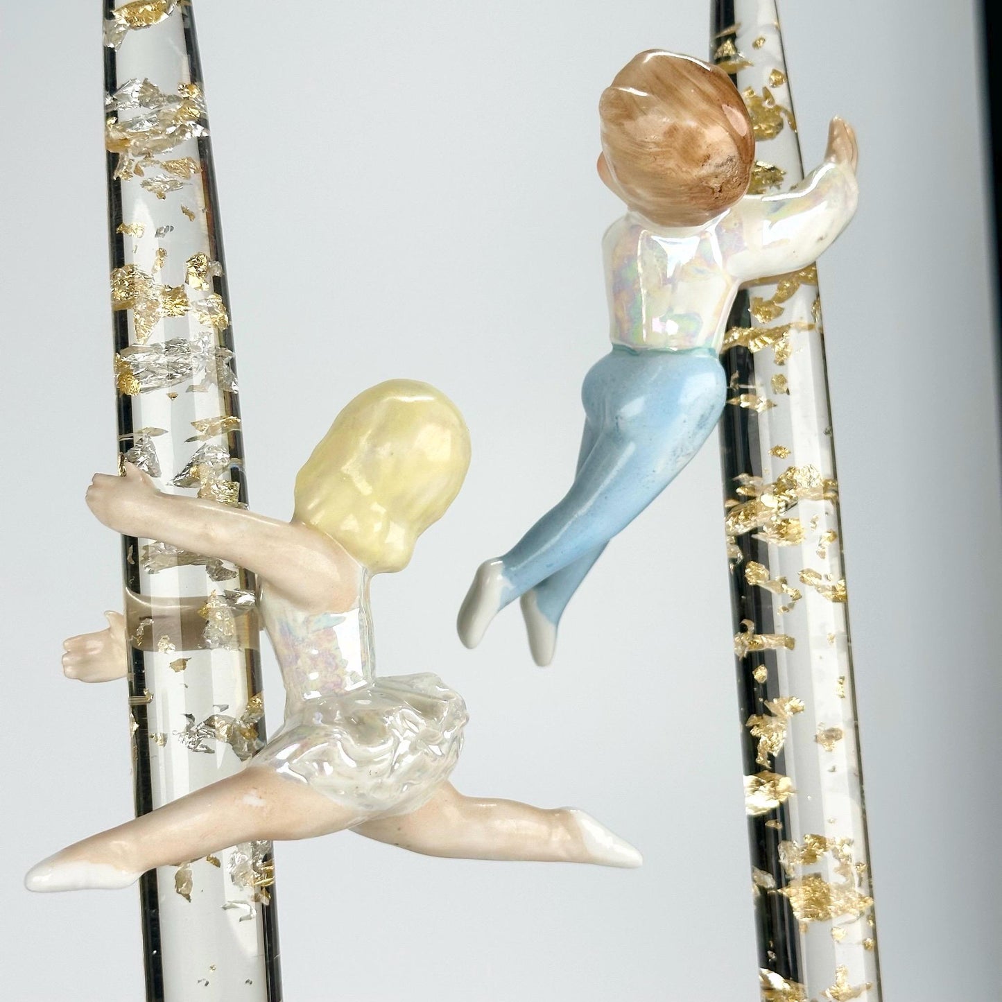 Vintage Ceramic Candle Huggers of Ballet Dancers