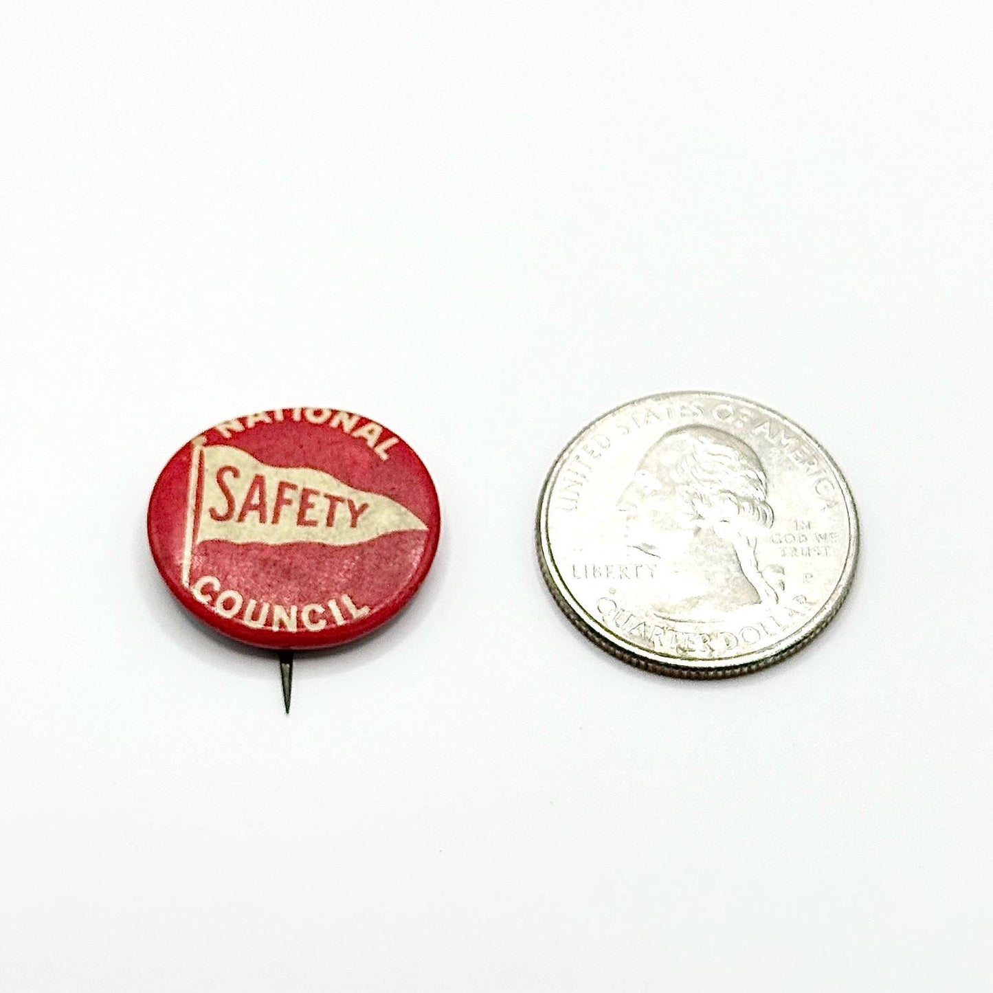 Vintage Button Pin That Reads National Safety Council by The Whitehead & Hoag Co.