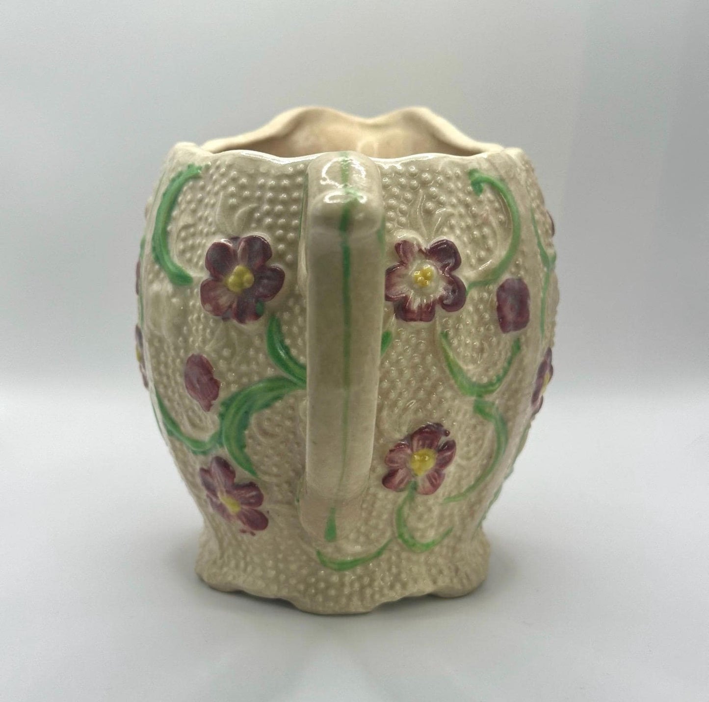 Vintage Pitcher with Victorian Muave Floral Design Made in Japan