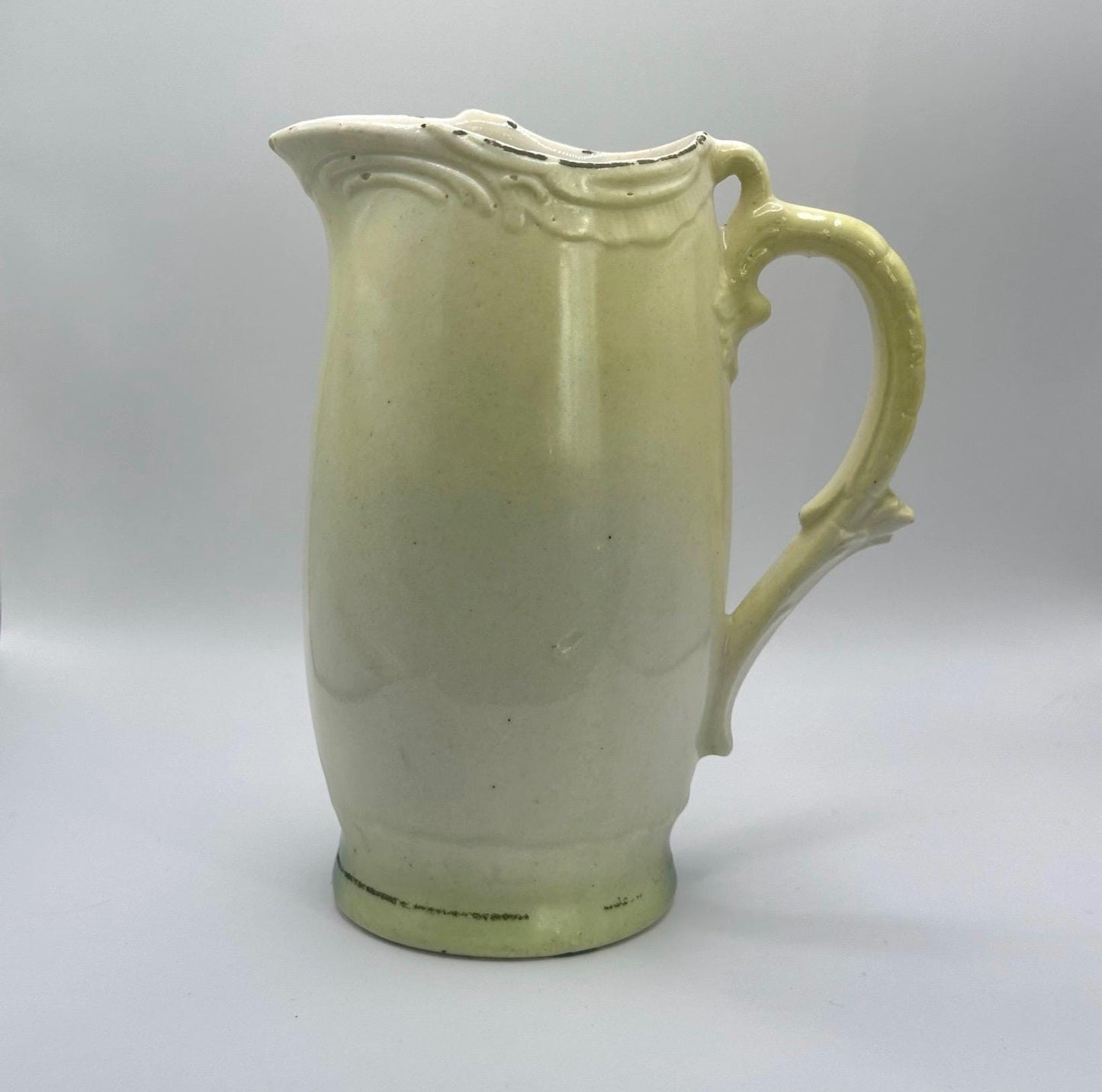 Vintage Pitcher Made from Czechoslovakia Pottery with Victorian Couple Design