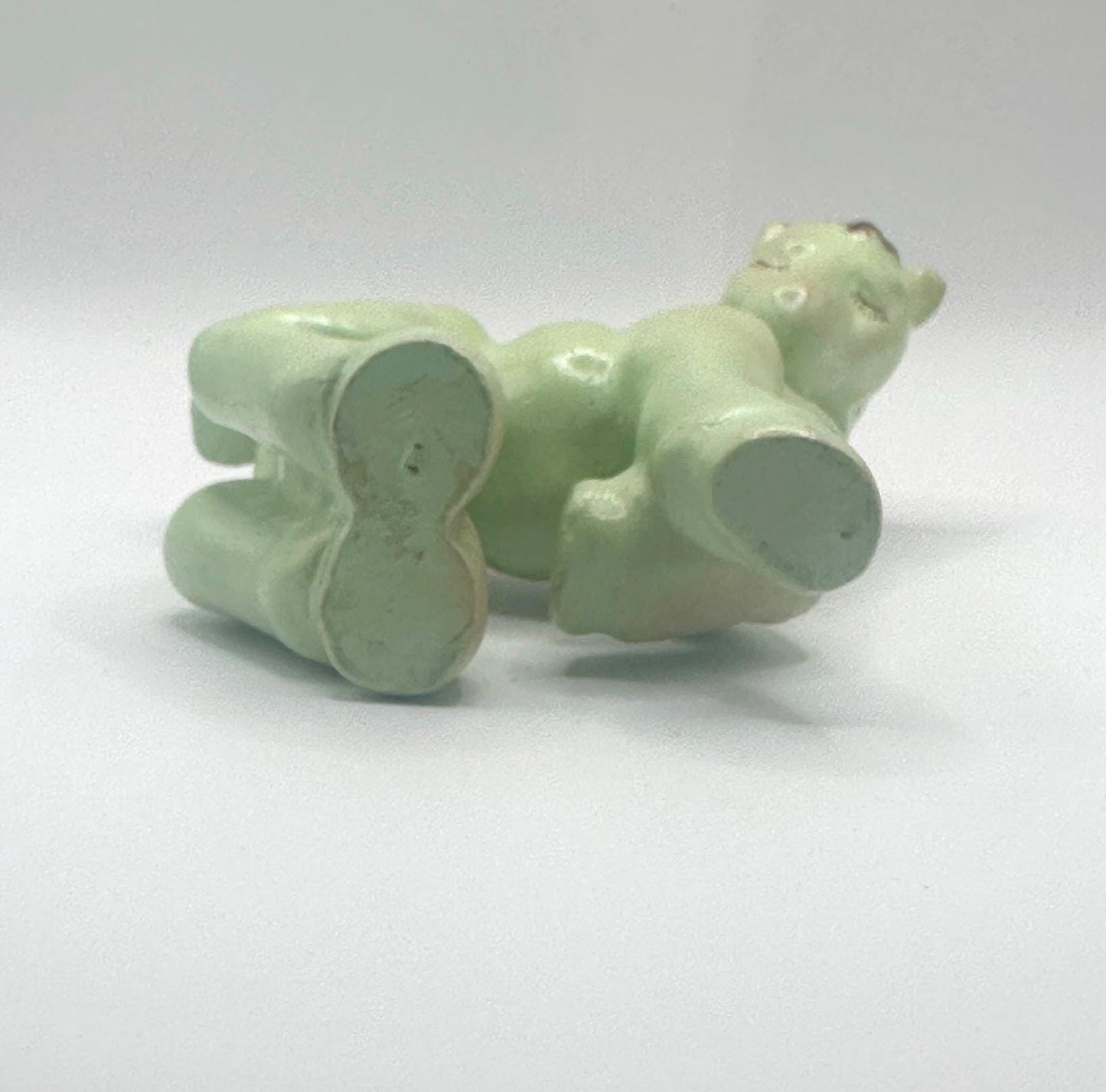 Vintage Figurine of Ceramic Green Horse