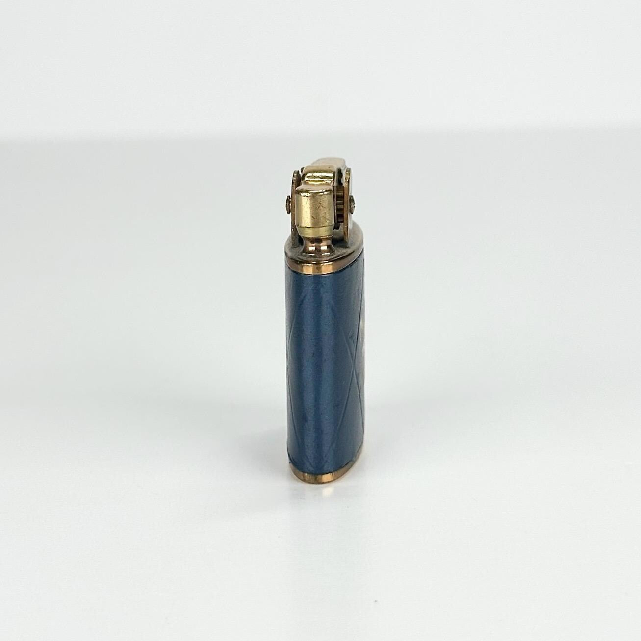 Vintage Lighter with Fleur-de-lis Design and Leather Wrapped Made by Buxton in Japan