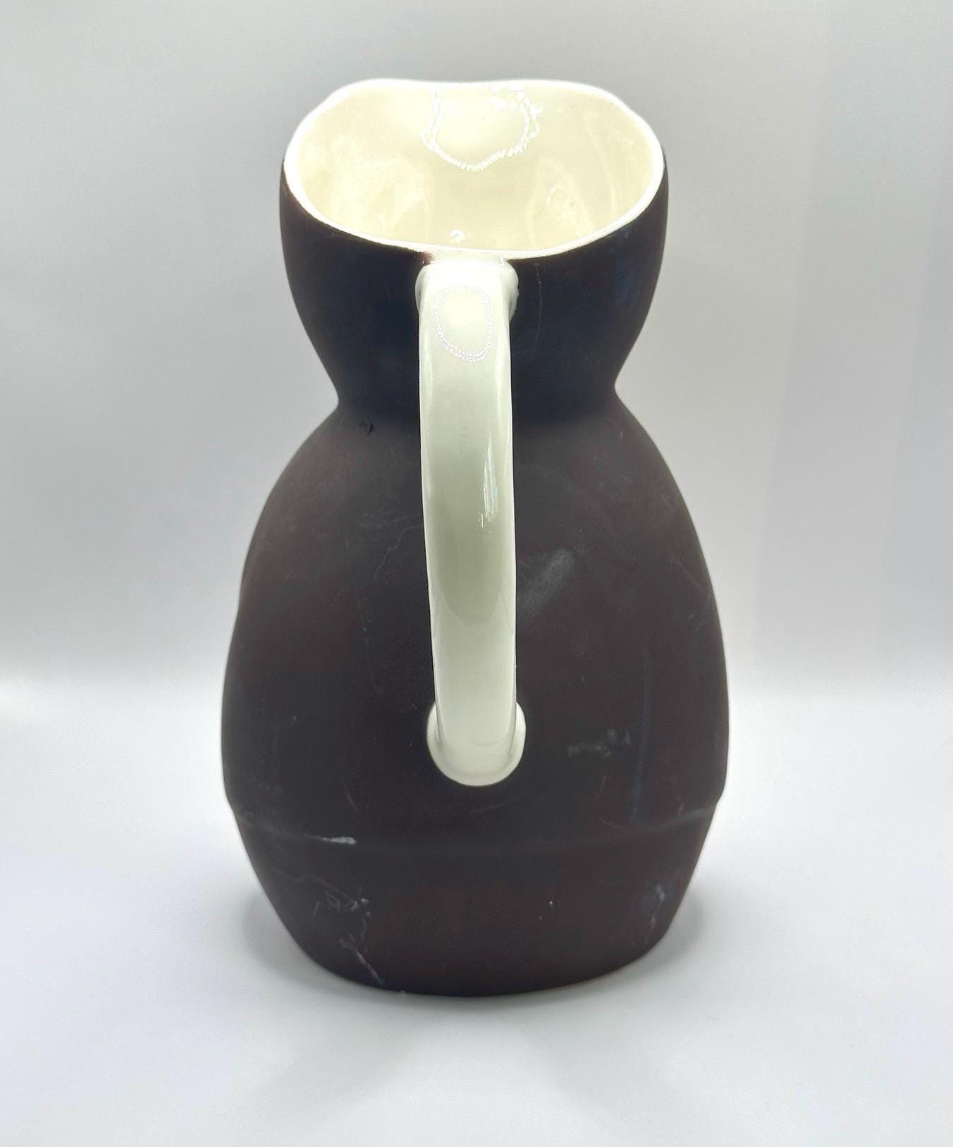 Vintage Pitcher of Mrs. Gamp Made from Porcelain and Made in Germany