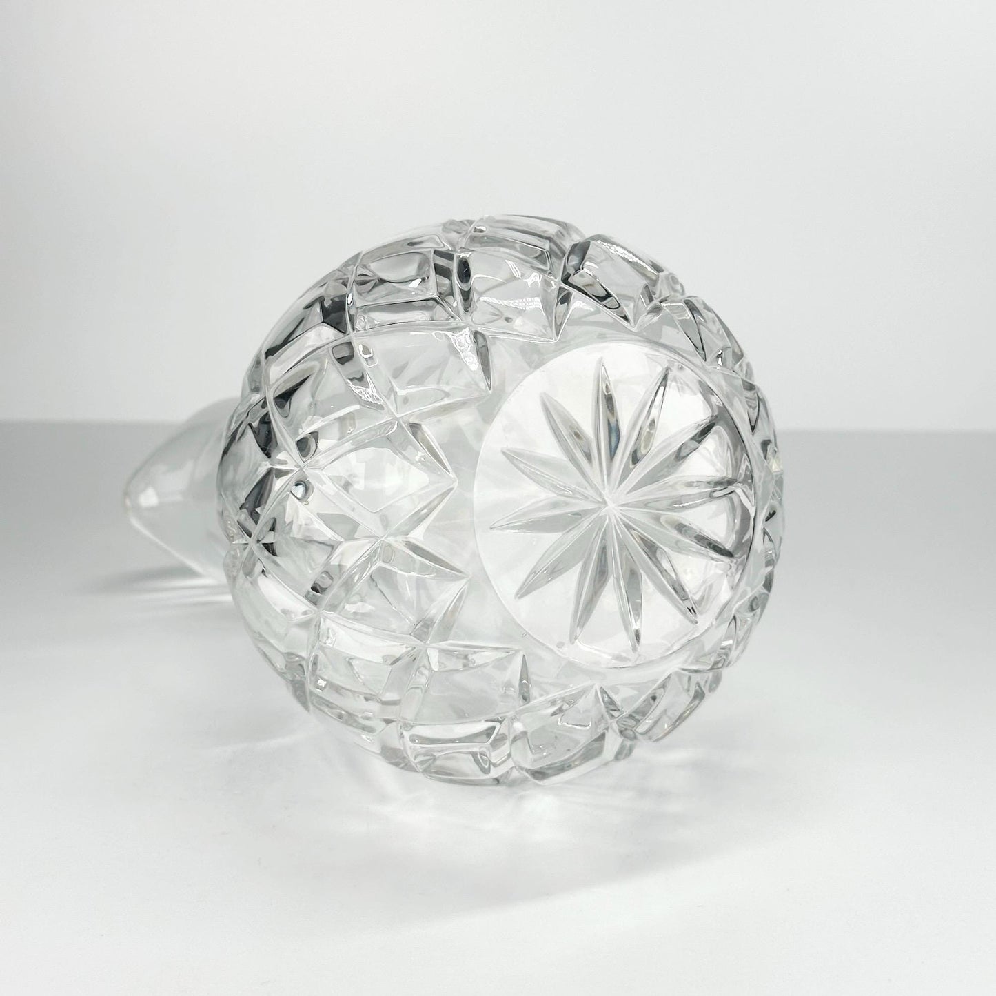 Vintage Glass Pitcher with Starburst Design Made by Gorham