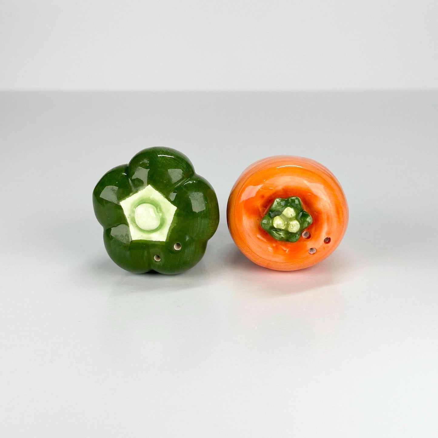 Vintage Ceramic Carrot & Pepper Salt and Pepper Shakers