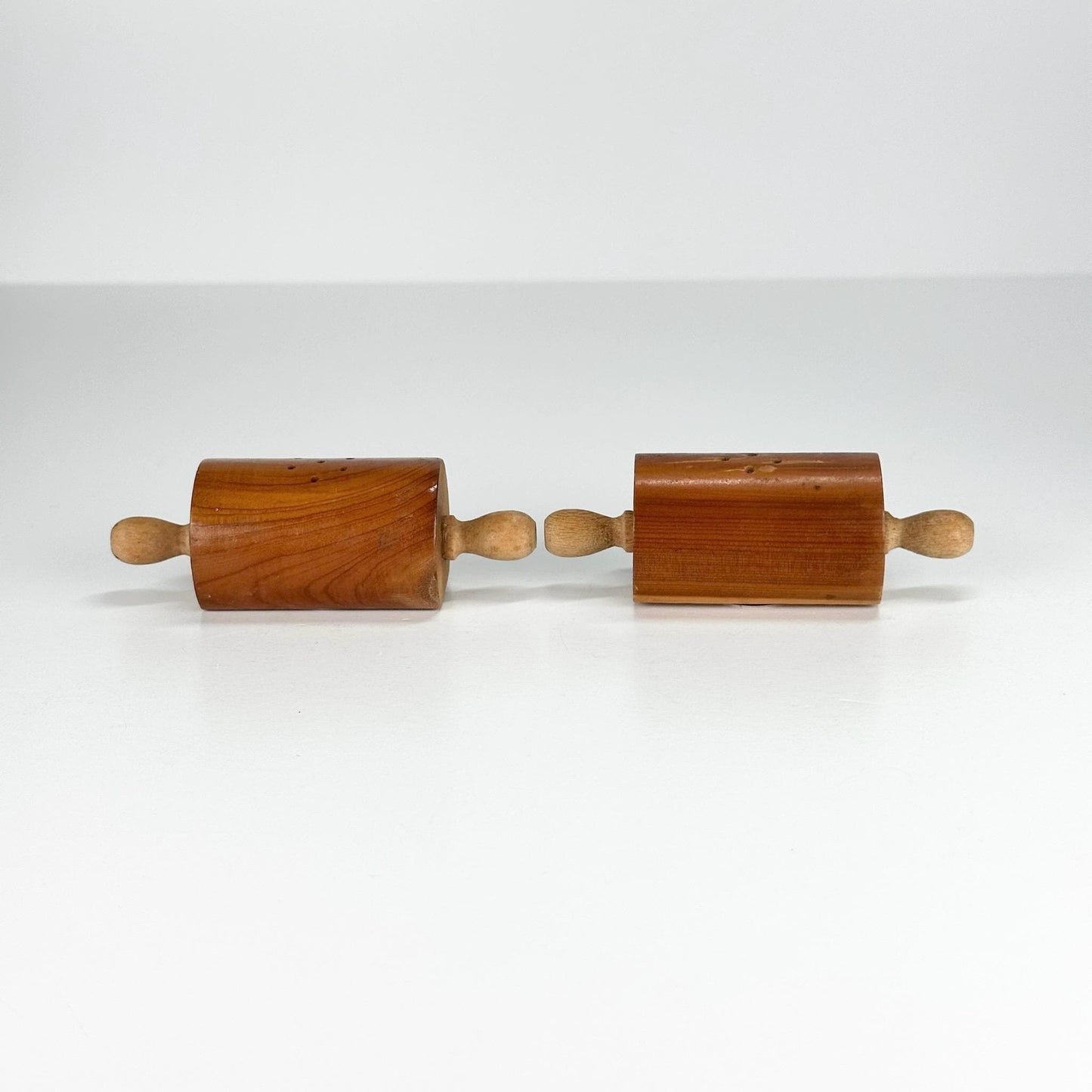 Vintage Salt and Pepper Shakers of Wooden Rolling Pins