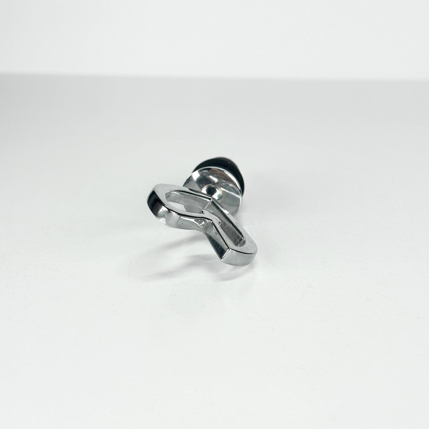 Vintage Bottle Stopper With Silver Heart Shaped Design Made by Pottery Barn