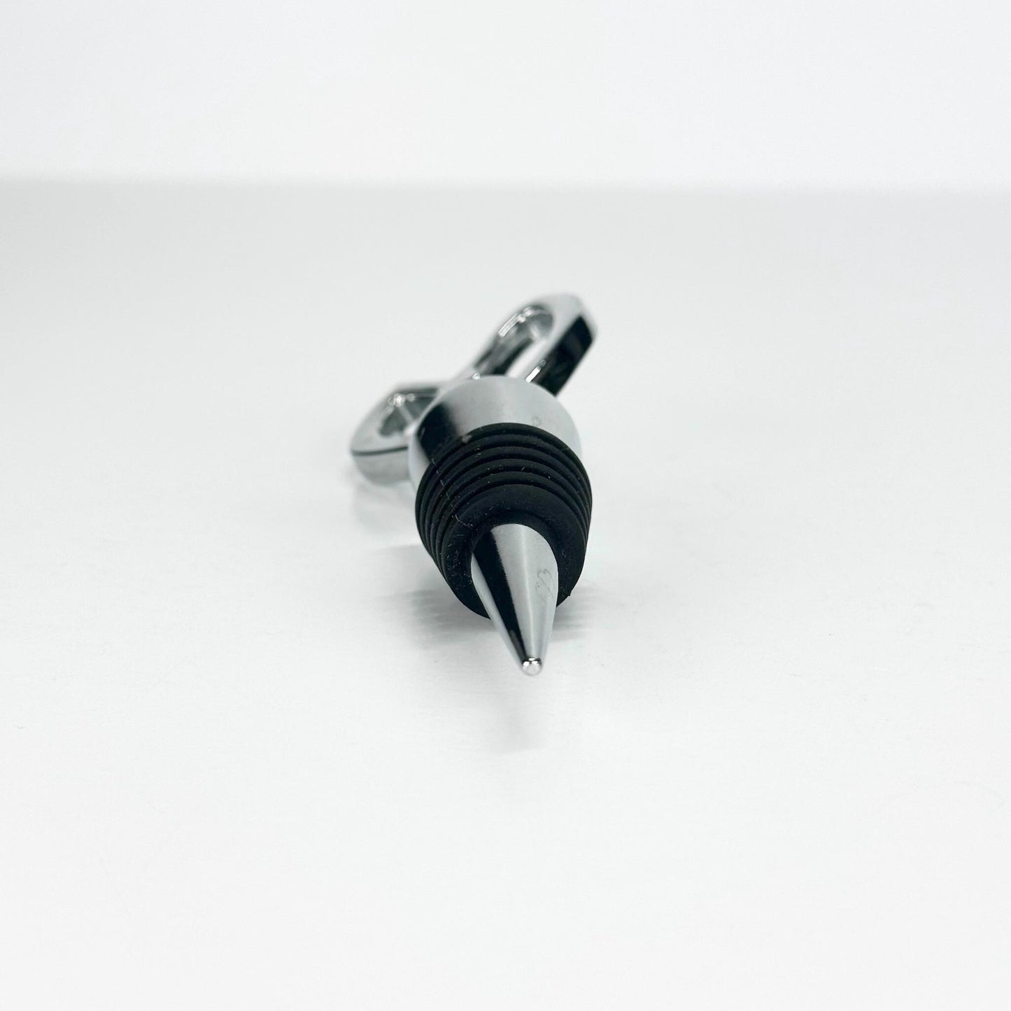 Vintage Bottle Stopper With Silver Heart Shaped Design Made by Pottery Barn