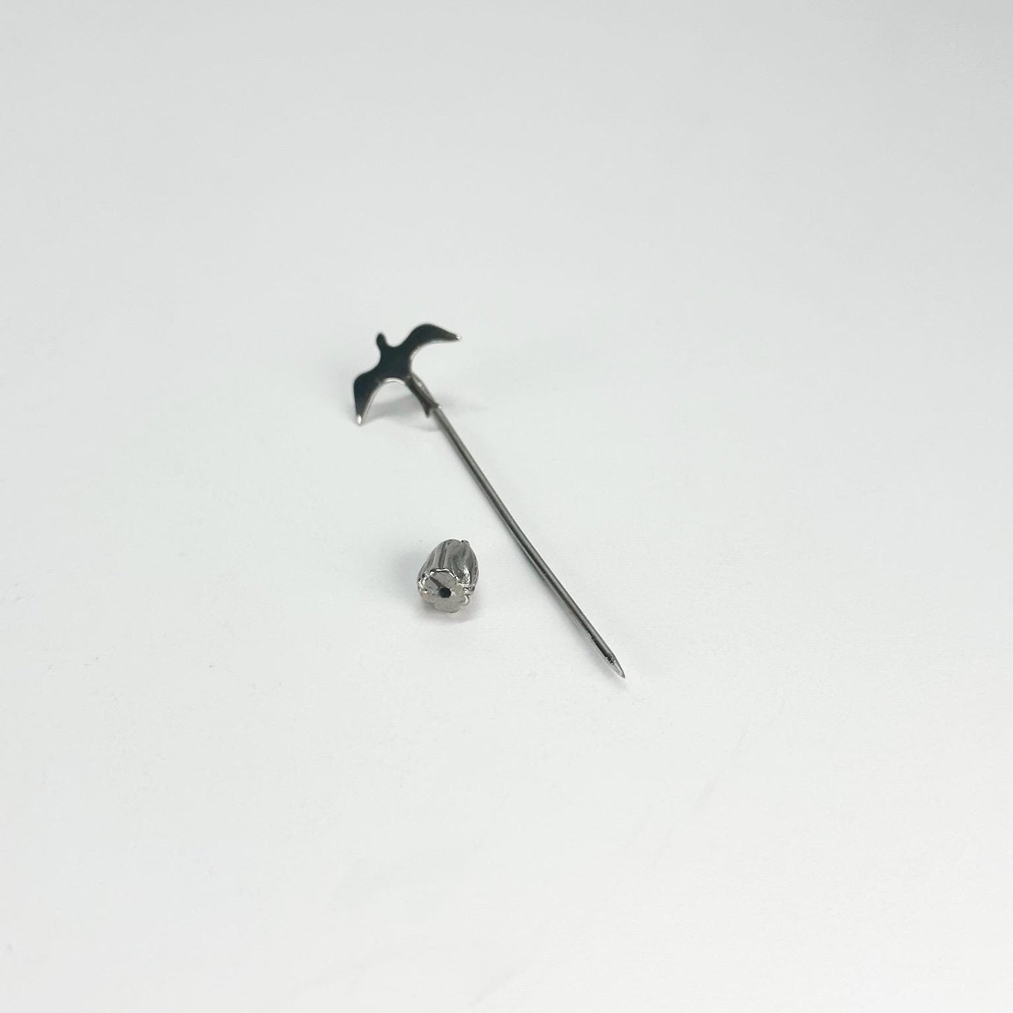 Vintage Stickpin with Seagull in Silver Tone MCM Design