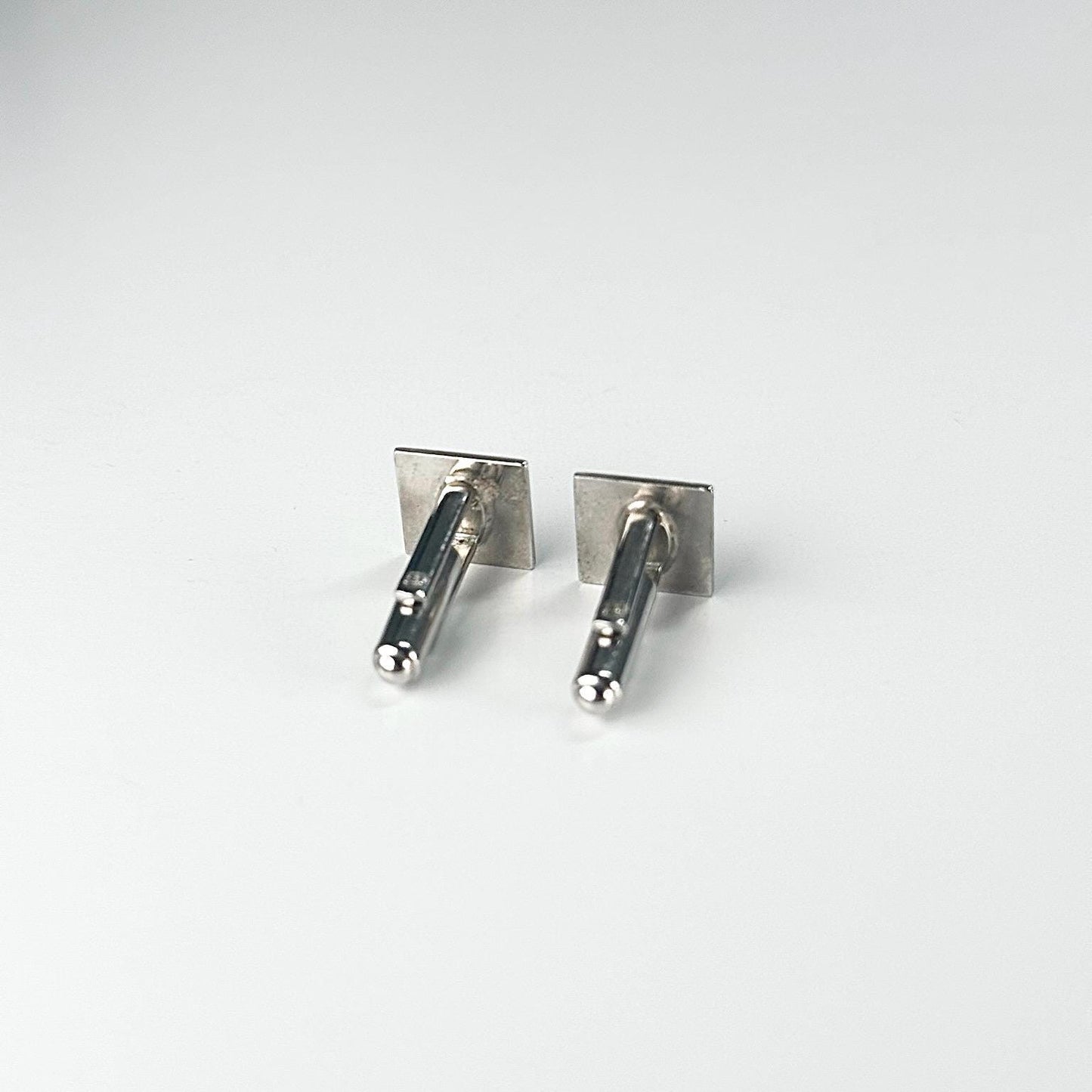 Vintage Cuff Links with Monogrammed E in Mixed Metal Design Made by Hickok