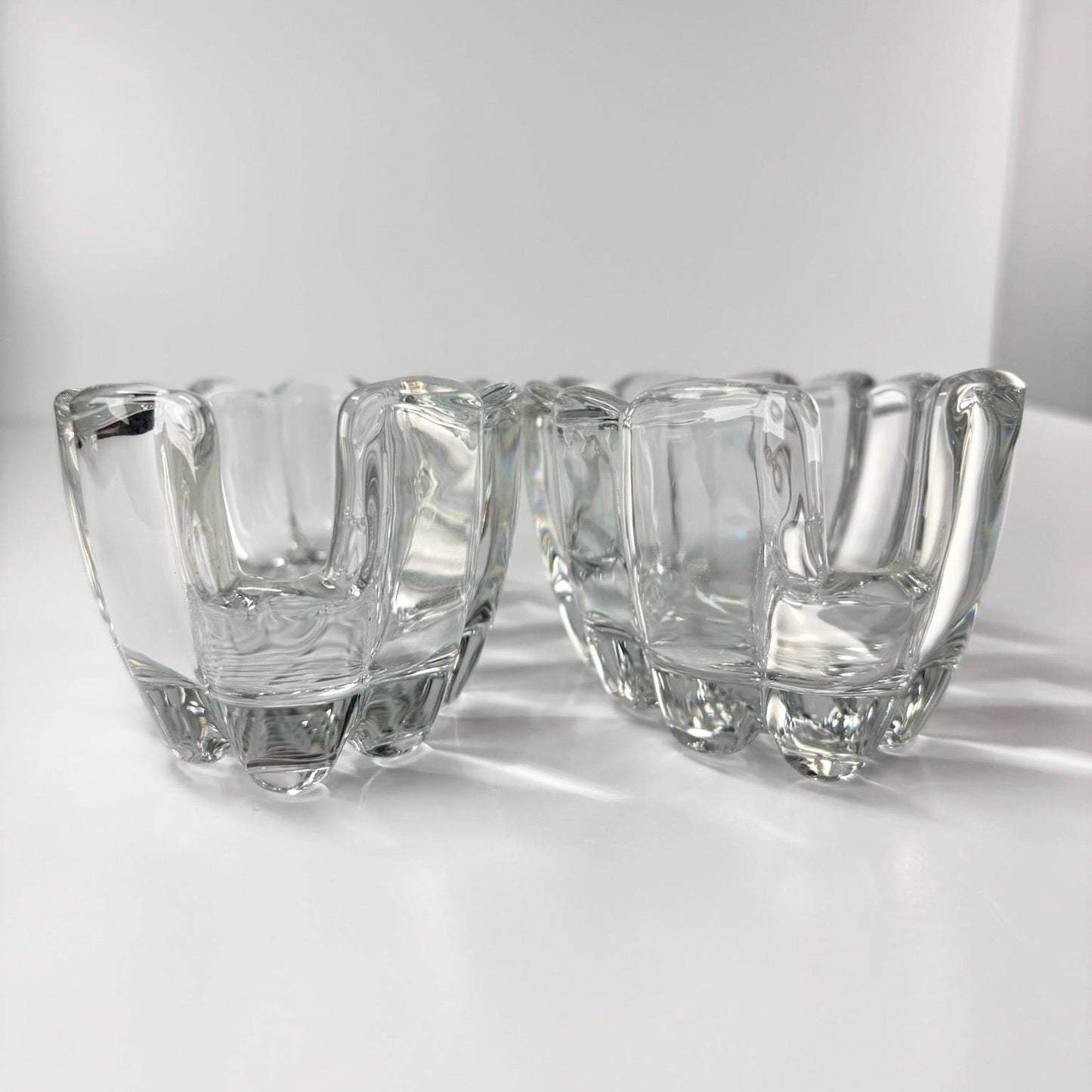 Vintage Crystal Utensil Holder Made by Princess House Set of 2