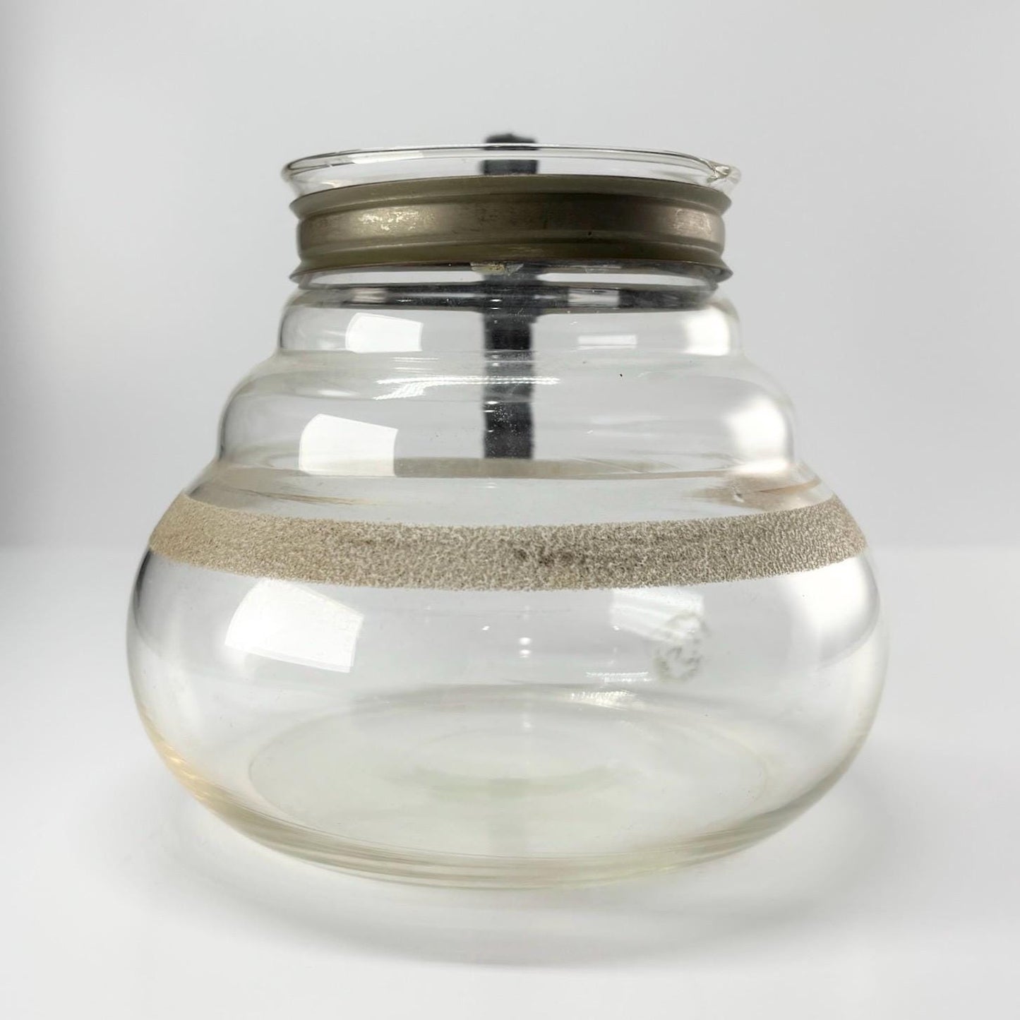 Vintage Coffee Pot with Gold Stripe Made of Glass by Kent Vacuum