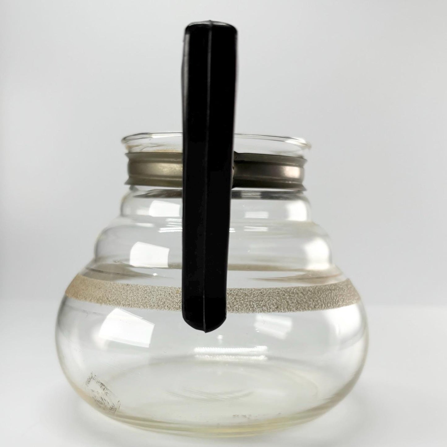 Vintage Coffee Pot with Gold Stripe Made of Glass by Kent Vacuum