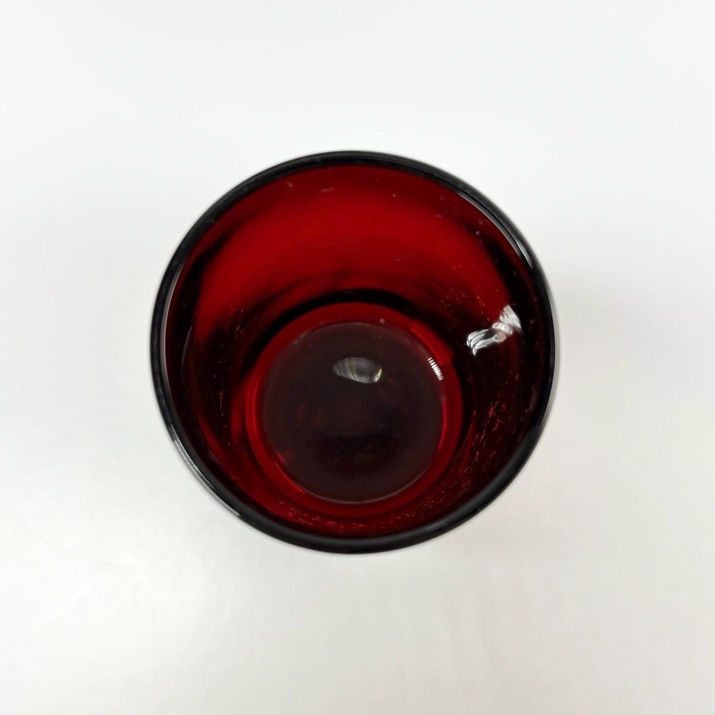 Vintage Shot Glasses in Ruby Red by Luminanc France