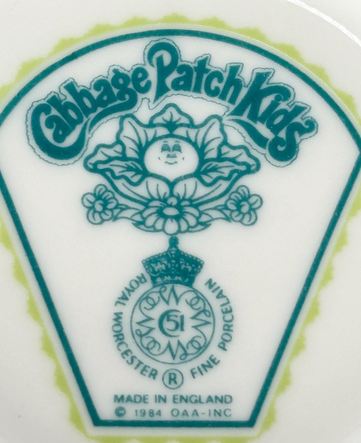 Vintage Mug with Cabbage Patch Kids Design and Made by Royal Worcester Fine Porcelain