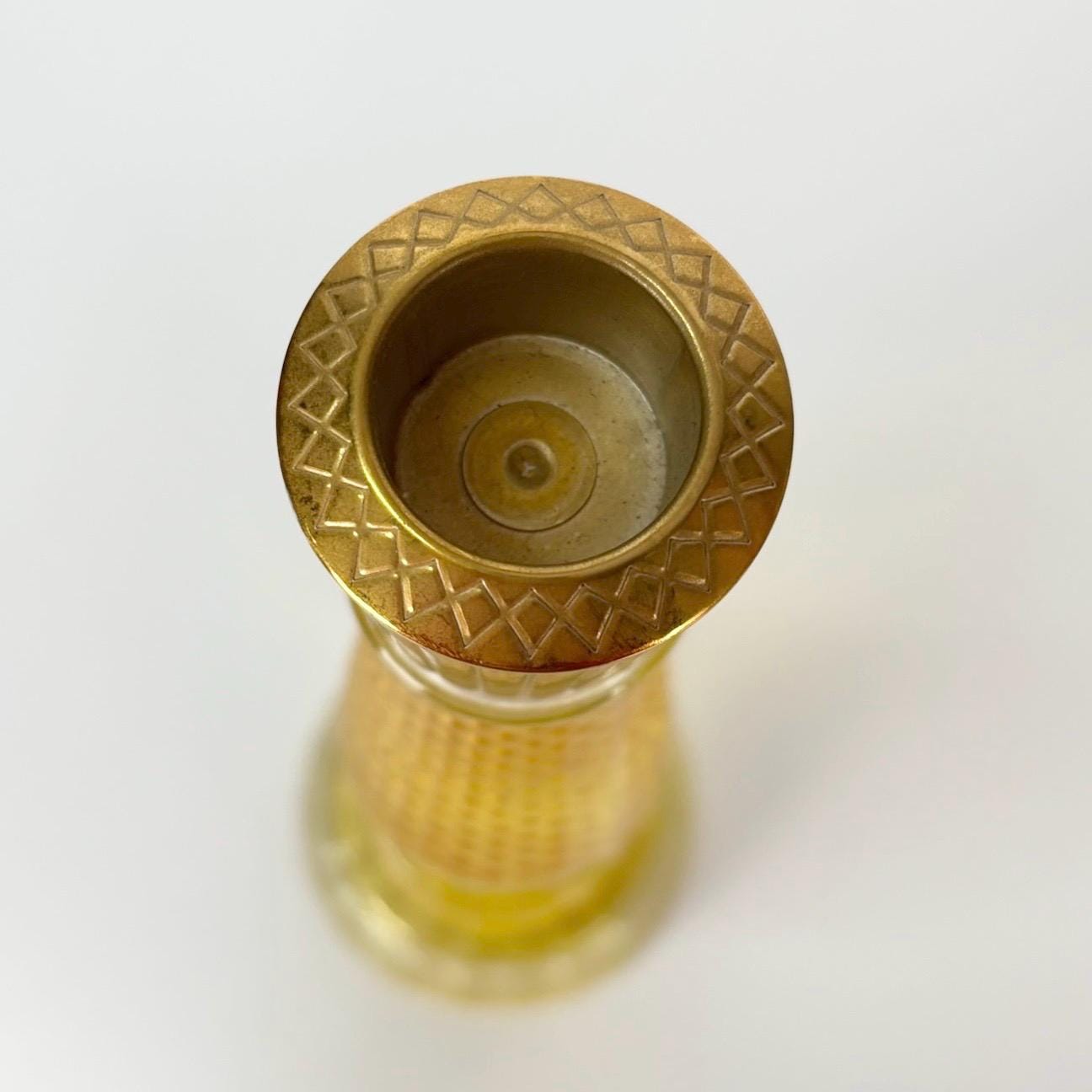 Vintage Perfume Bottle Candlestick Holder with Crystallite Cologne Cotillion Made by Avon