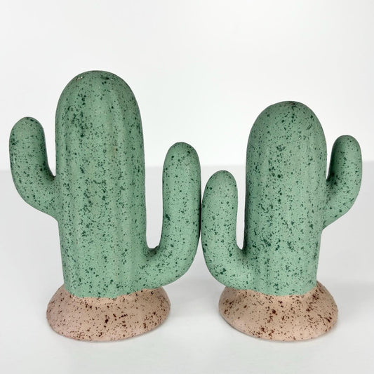 Vintage Salt and Pepper Shakers in the Shape of a Cactus