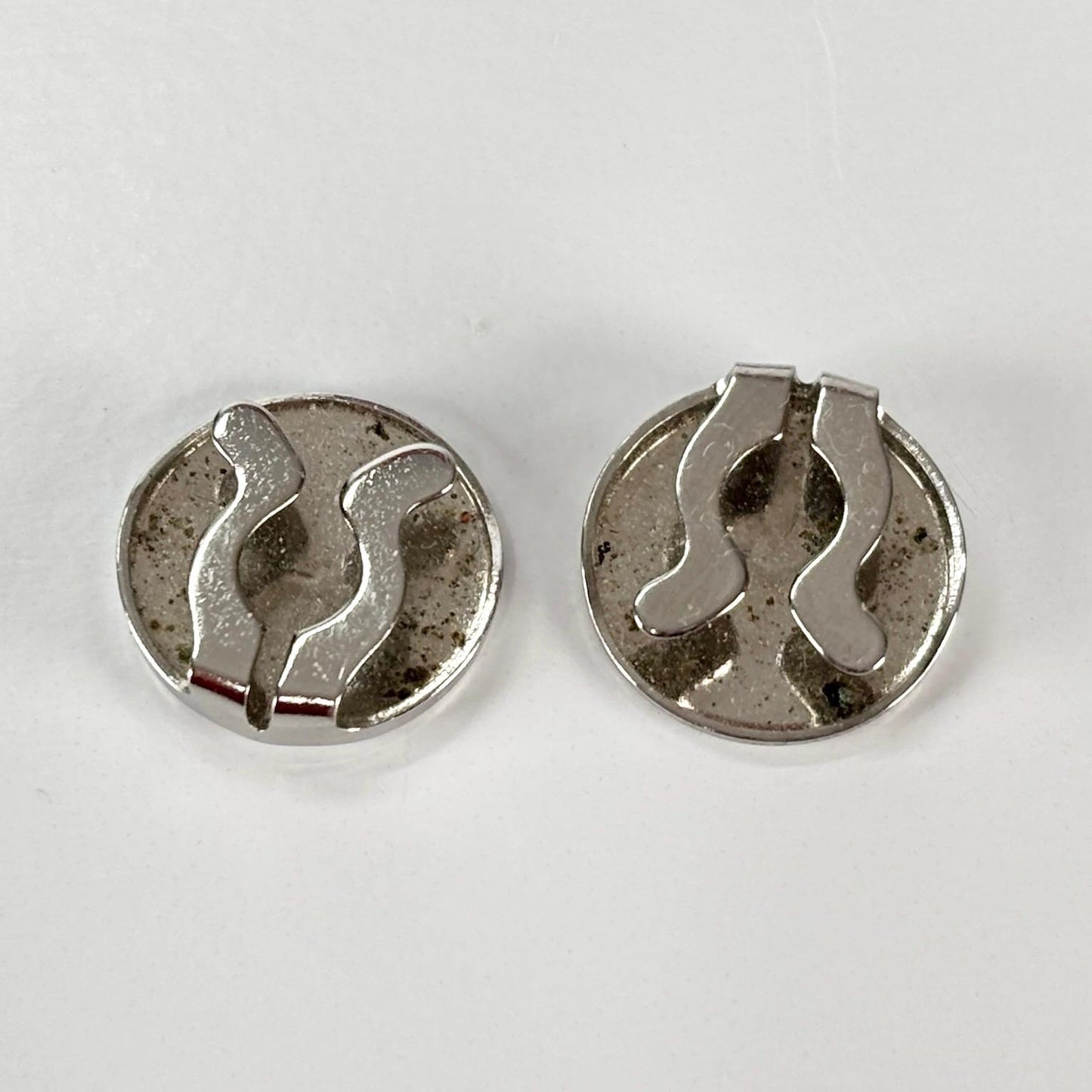 Vintage Button Toppers in Silver Tone Made by Swank in Original Packaging