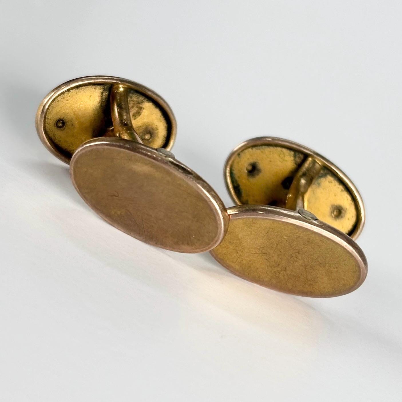 Vintage Cuff Links in Gold Tone with Monogram J