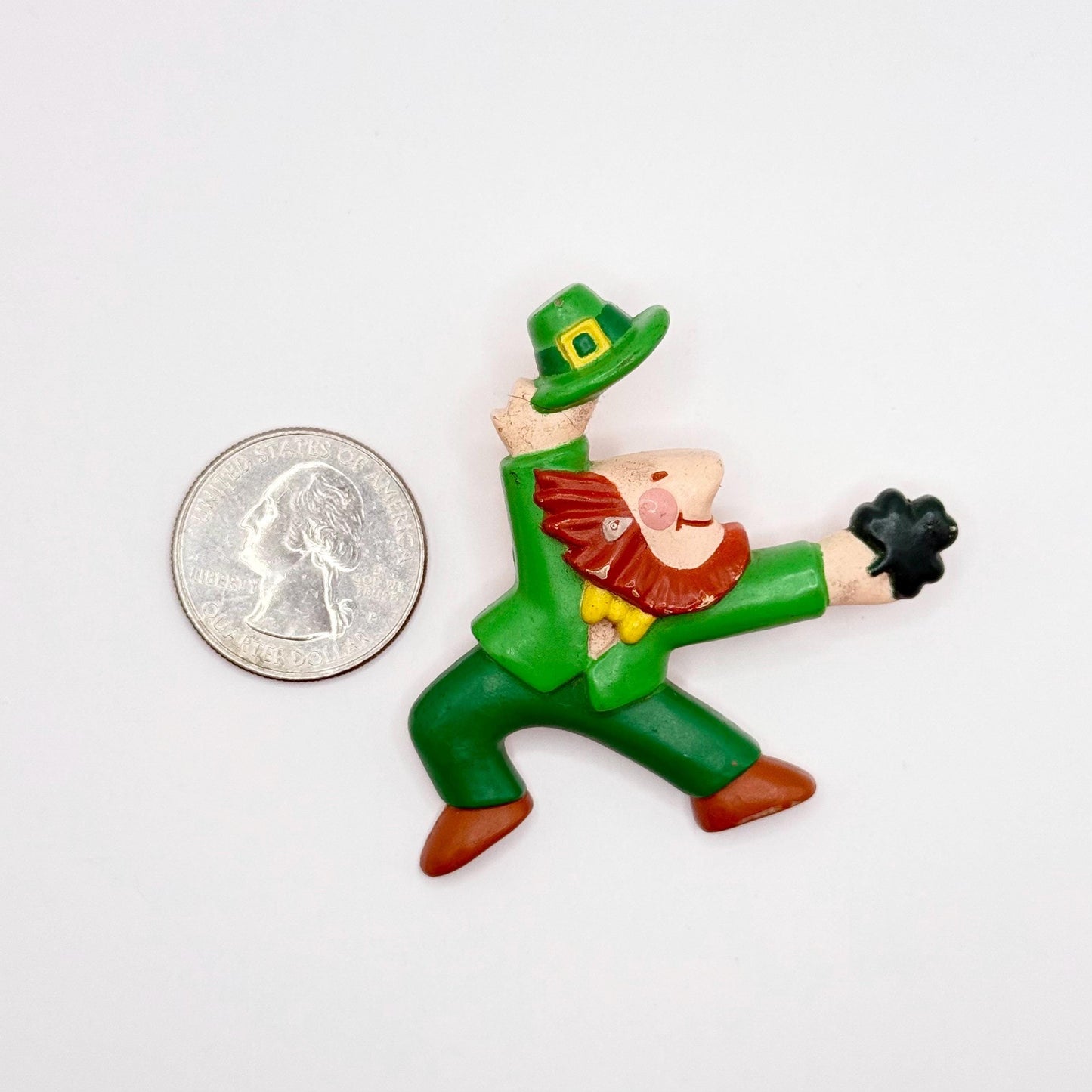Vintage Brooch Pin of Happy Leprechaun Tipping His Hat and Made by Hallmark 1989