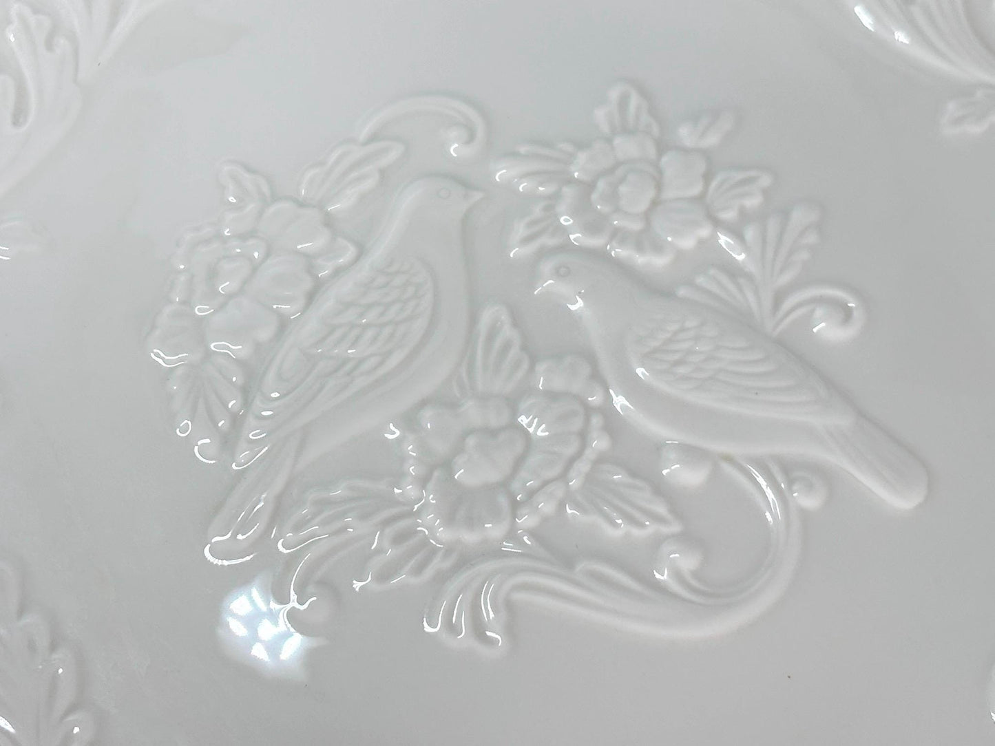 Vintage Lenox Anniversary Collectible Plate with Lovebirds and Floral Design